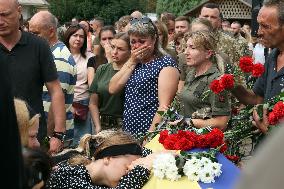 Funeral ceremony of Mi-8 helicopter crews in Poltava