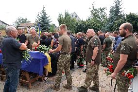 Funeral ceremony of Mi-8 helicopter crews in Poltava