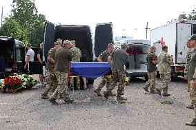 Funeral ceremony of Mi-8 helicopter crews in Poltava