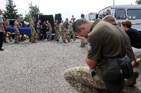 Funeral ceremony of Mi-8 helicopter crews in Poltava