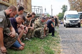 Funeral ceremony of Mi-8 helicopter crews in Poltava