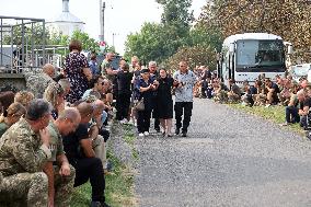 Funeral ceremony of Mi-8 helicopter crews in Poltava