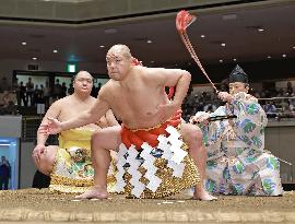 JSA head Hakkaku's ring-entering ceremony for 60th birthday celebration