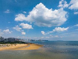 Lingshan Bay Beach Scenery in Qingdao
