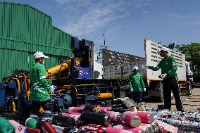 Thai Destruction Of Confiscated Counterfeit And Pirated Goods.