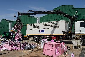 Thai Destruction Of Confiscated Counterfeit And Pirated Goods.
