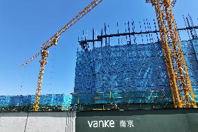 China Vanke Building Under Construction in Nanjing