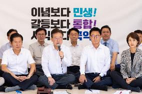 Opposition Leader, Lee Jae-myung Launching Hunger Strike In Seoul, South Korea