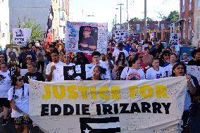 Protestors Demands Justice for Eddy Irizarry during Police Accountability Protest in Philadelphia, PA