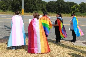 Pro-LGBT Demonstrators Protest New Katy ISD Gender Identity Policy