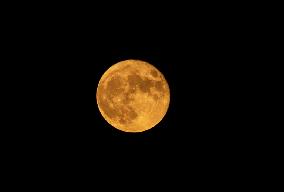 Super Blue Moon In Gaza, Palestine