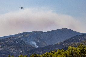 Mount Parnitha Wildfire Near Athens