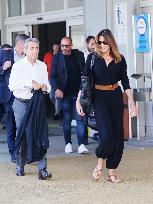 Venice - Carla Bruni And Nicolas Sarkozy Arrive