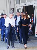 Venice - Carla Bruni And Nicolas Sarkozy Arrive