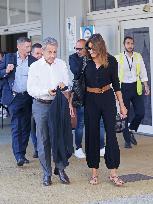 Venice - Carla Bruni And Nicolas Sarkozy Arrive