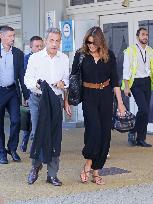 Venice - Carla Bruni And Nicolas Sarkozy Arrive