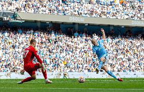 (SP)BRITAIN-MANCHESTER-FOOTBALL-ENGLISH PREMIER LEAGUE-MANCHESTER CITY VS FULHAM