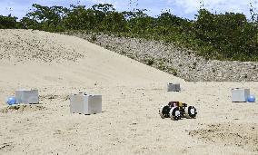 Lunar rover test on Tottori Sand Dunes