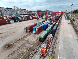 China-europe Freight Train in Lianyungang