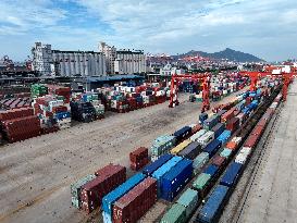 China-europe Freight Train in Lianyungang