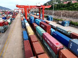 China-europe Freight Train in Lianyungang