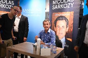 Nicolas Sarkozy Signs His Book - Paris