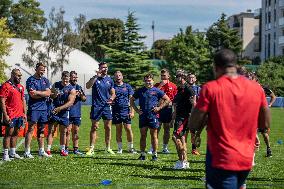 President Macron Meets The French Rugby Team - Rueil-Malmaison