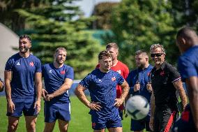 President Macron Meets The French Rugby Team - Rueil-Malmaison