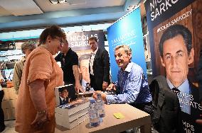 Nicolas Sarkozy Signs His Book - Paris