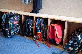 Elisabeth Borne and Gabriel Attal visit a primary school - Saint-Germain-sur-Ille