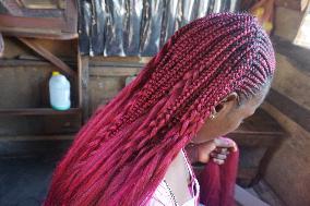 ZAMBIA-LUSAKA-WOMEN-HAIR-BRAIDING SKILLS