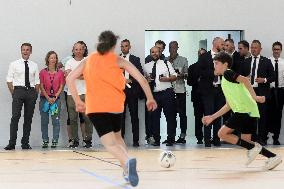 President Macron Visits Daniel-Argote Middle School - Orthez