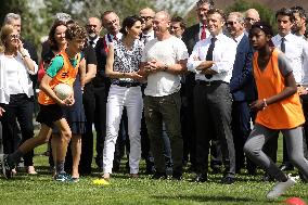 President Macron Visits Daniel-Argote Middle School - Orthez