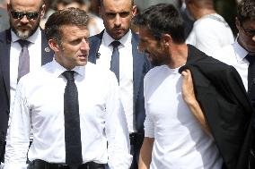 President Macron Visits Daniel-Argote Middle School - Orthez