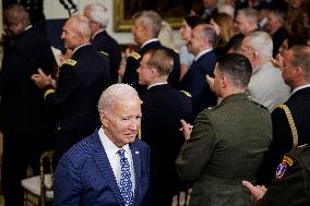 DC: President Biden Awards the Medal of Honor to US Army Captain Larry Taylor