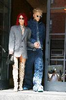 Megan Fox And Machine Gun Kelly Leaving Their Hotel - NYC
