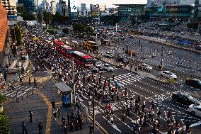 Protest Against Fukushima Radioactive Water Release In Seoul, South Korea