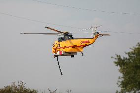 Large Wildfire Tears Through Walker County, Texas