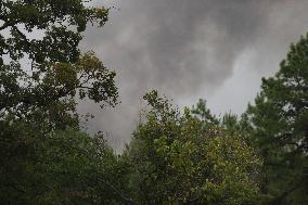 Large Wildfire Tears Through Walker County, Texas