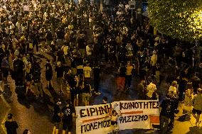 Anti-fascist Protest In Limassol, Cyprus