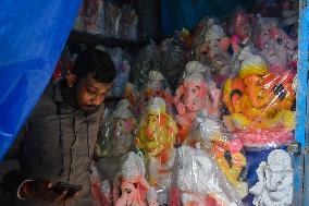 Ganesh Chaturthi Festival Preparation In Kolkata, India