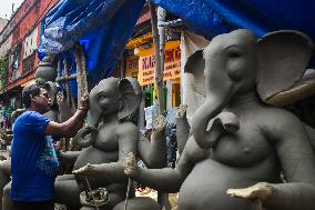 Ganesh Chaturthi Festival Preparation In Kolkata, India