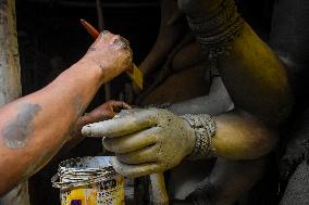 Ganesh Chaturthi Festival Preparation In Kolkata, India