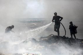 Fire In Gaza, Palestine