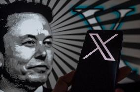 X - Elon Musk - Threads - Bluesky - Illustration