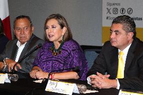 Xochitl Galvez Attends Plenary Meeting Of The Democratic Revolution Party