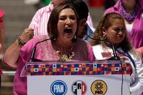 Xochitl Galvez, Presidential Candidate For The Broad Front For Mexico