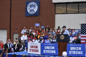 President Of The United States Joe Biden Delivers Remarks On Labor Day In Philadelphia, Pennsylvania