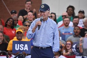 President Of The United States Joe Biden Delivers Remarks On Labor Day In Philadelphia, Pennsylvania