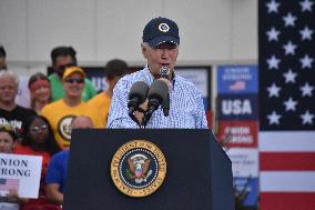 President Of The United States Joe Biden Delivers Remarks On Labor Day In Philadelphia, Pennsylvania